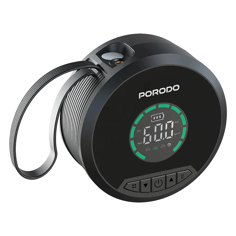 جامپ استارتر و پمپ باد خودرو پرودو Porodo Gagefit Power Bank & Jump Starter with Tire Inflator
